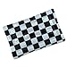 Black-Pastel-Blue-Checkered-Pattern Warm Dog Bed Mat, Dog Crate Pad for Small Dogs, Machine Washable Portable and Soft Pet Bed Mat, Anti-Slip 24 x 18 inch