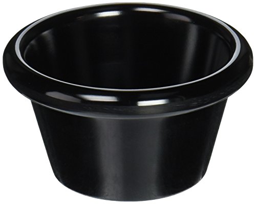 Winco Plain Ramekins, 3-Ounce, Black