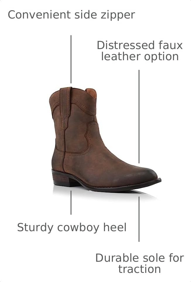 Image of Ferro Aldo Men's Western Boot Collection | Casual & Dress Ankle Boots in Cowboy, Chelsea, & Biker Styles for Men