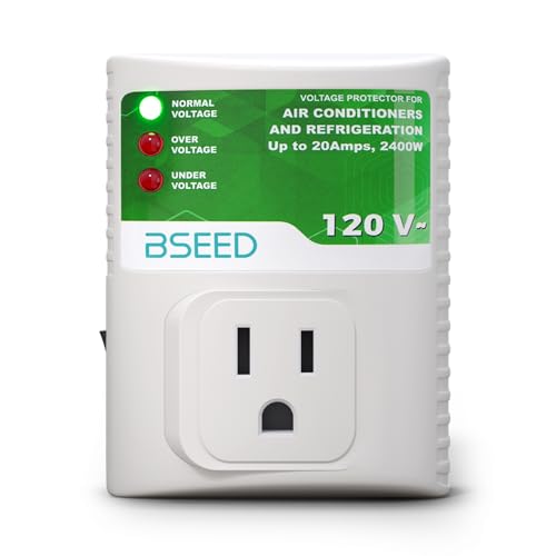 BSEED Surge Protector for Refrigerator, Wall Power Surge Protector Plug in for TV, Computer, Washing Machine, Freezer and Home Appliances, 120VAC, 20Amp, 2400Watts, 1 Pack