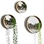 3pcs Gold Wall Planter With 12pcs Artificial Succulents