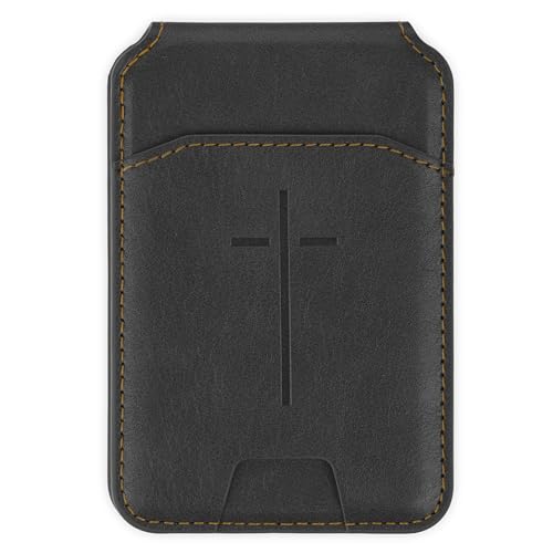 Christian Art Gifts Magsafe Compatible Magnetic Faux Leather Phone Wallet Stand for...