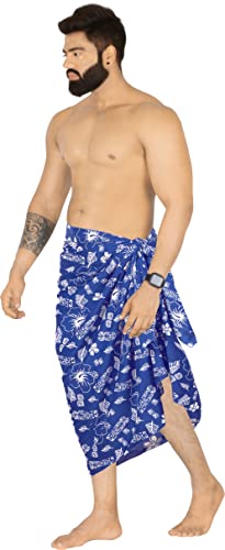 LA LEELA Men's Sarong Swim Bath Trunk Aloha Wraps3