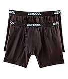 32 Degrees Cool - Weatherproof Men's Boxer Briefs - 2 Pack (Large, Black/ Black)