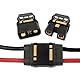 1x Paar Premium 2 Stück Antiblitz Hochstrom QS10 EC10i Goldstecker Steckverbinder Verpolsicher 180A bis 240A für KFZ PKW Boot Motorrad E-Bike E-Scooter Elektro Fahrrad Akku