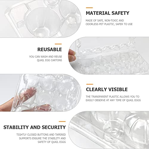 Boîte d'oeufs de caille transparente empilable DOERDO x50