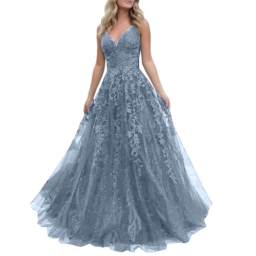 Robe de soirée pailletée fluide longue anti-frottement pour grands bals