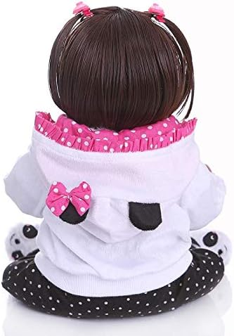 Miniatura 6 de iCradle Angelbaby - Muñecas de silicona de cuerpo completo de vinilo Reborn para niñas pequeñas y bebés que se ven reales, impermeables, pelo