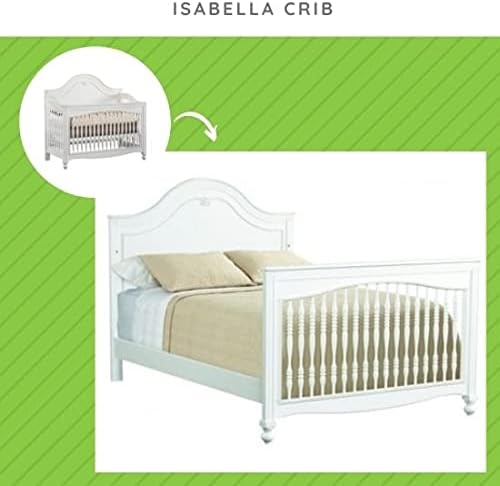 White Solid Wood Full Size Bed Conversion Kit