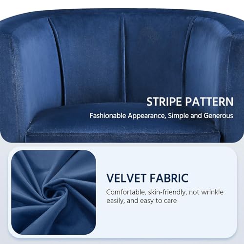 Yaheetech YT-00110548 Velvet Accent Chair, Modern And Comfortable Armchairs, Upholstered Barrel Sofa Chair For Living Room Bedroom Waiting Room thumb #5