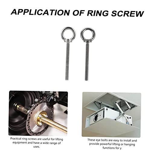2 Unidades parafuso olho de levantamento porca roscada olhal m10 olhal de levantamento nozes olhais