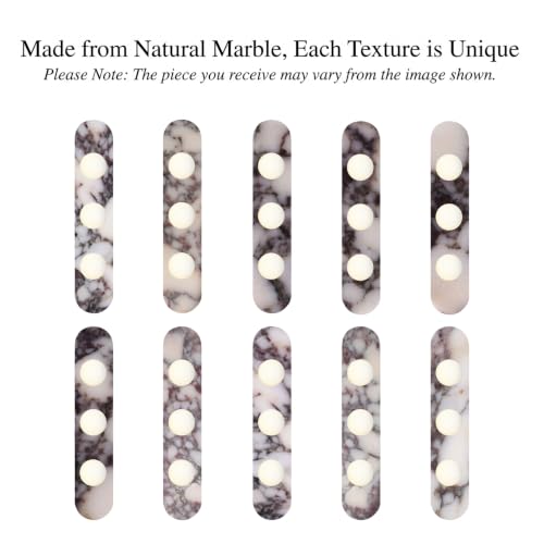 Image of Natural Marble Wall Sconces, 3-Light Alabaster Light, Hardwired Wall Light Fixtures, Modern Wall Mount Wall Lights for Dining Room Stairs Bedroom