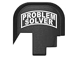 NDZ Performance Slide Cover Back Plate for Smith & Wesson Shield, Shield Plus, Shield M2.0 9mm/.40 – CNC Aluminum, Laser Engraved, Made in USA – Black, Problem Solver Banner