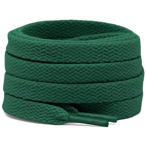 Image of DELELE 2 Pair Super Quality 24 Colors Flat Shoe laces 5 /16 inch Wide Shoelaces for Athletic Running Sneakers Shoes Boot Strings