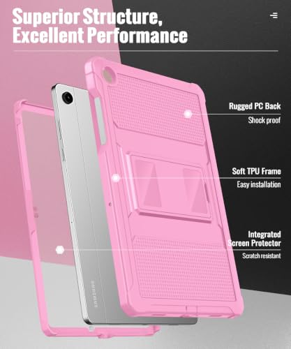 Image of MoKo Shockproof Case Fit Samsung Galaxy Tab A11+ Plus / A9+ 11 Inch | with Screen Protector, Heavy Duty Shockproof Protective Case, Peony
