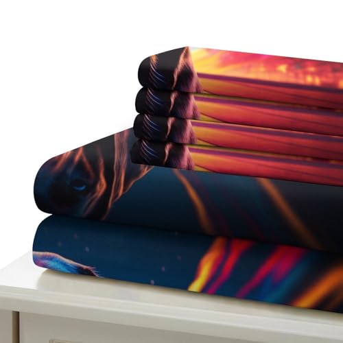 Housse de couette Labrador en microfibre 260x220 cm avec taie d'oreiller pour lit Super King
