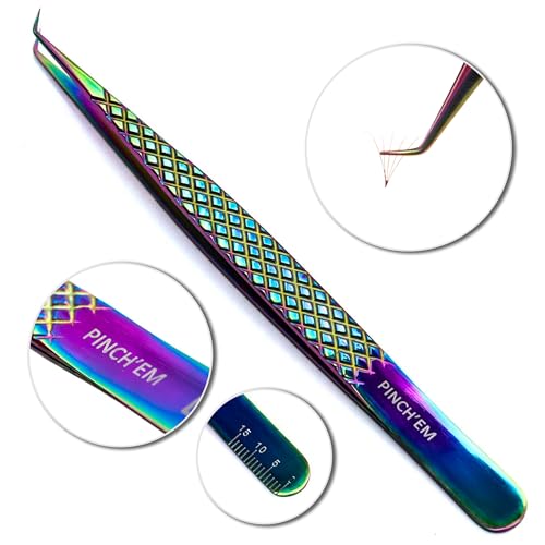 LLBA Lash Tweezer Professional Volume False Lash Application Tool | Multi Shapes & Purposes Tweezers | Non-Slip Grip Tweezers for Volume, Isolation & Classic Lashes (Galaxy, Pinch'em Volume) by LLBA - Image 2