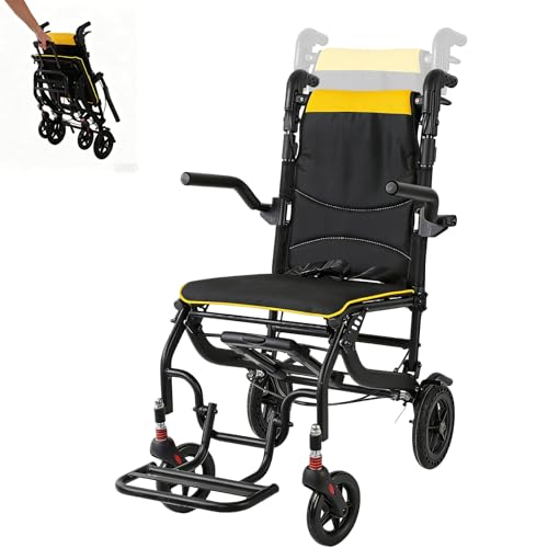 Lightweight Foldable Transport Wheelchair 19lb