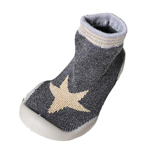 Calcetines Zapatos Bebé, LANSKIRT Calcetines Primeros Pasos Bebé Suave Suela de Goma Antideslizante Botines Piso de Goma Zapatos