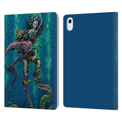 Étui en cuir iPad Air 2020/2022 portefeuille Head Case Designs Plongeur Sirène