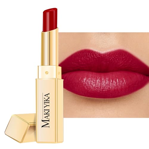 MAKI YIKA Moisture Burgundy Lipstick for Women Hydrate Lip Balm for Dry Cracked Lips Weightless...