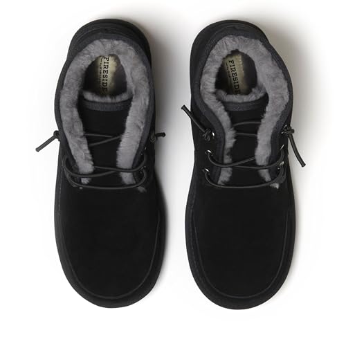 Image of Fireside by Dearfoams Men's Shepparton Shearling Fur Indoor /Outdoor Lace-up Chukka Boot