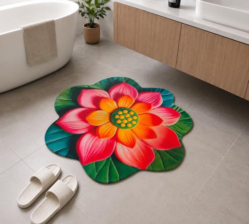 Image of Roseate Rubber Anti Skid (60x60 cm) Super Water Absorbent Mats for Home /Bathroom /Bedroom /Kitchen /Floor Mat (D8) Pack of 1