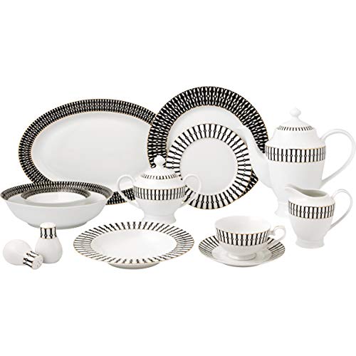 Lorren Home Trends Fiesta-57 Dinnerware Set for Entertaining, One Size,