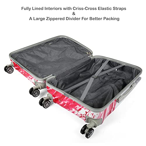 Image of Polo Class 2Pc Set Travel Luggage Trolley Bag (20 /28 inch) - Red