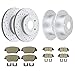 Acinoparts Front and Rear Drilled & Slotted Brake Rotors and Ceramic Brake Pads Brake Kit Replacement for Hyundai Sonata Kia Optima 2011 2012 2013 2014 2015
