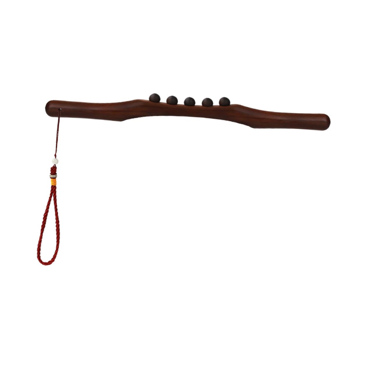 2 Stück rollender Stock Werkzeug Bob Muskel Zurück Schulter Akupunkturpunkt-Massagegerät Massagestab Massagestange für den Körper Körperkratzer Buche Brown