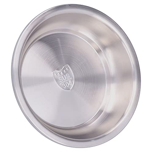NOENNULL Assiette à Dîner Incassable en Acier Inoxydable 304 pour la Cuisine Domestique, Assiette Profonde sans BPA pour le Service, Plateau en Métal Empilable pour la Préparation des Aliments,