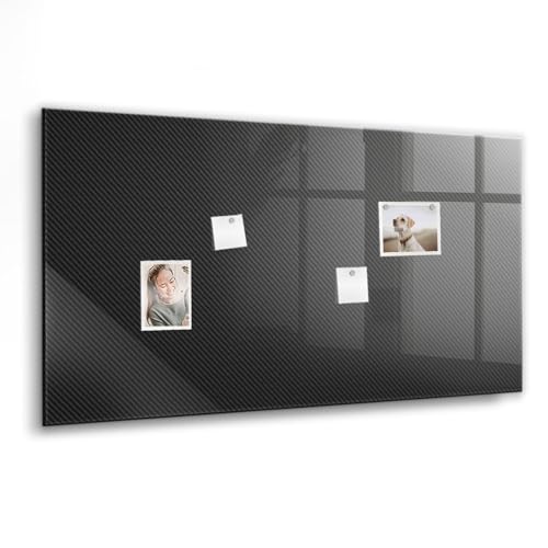 Tableau blanc verre trempé magnétique 120x60cm incluant aimants et marqueur