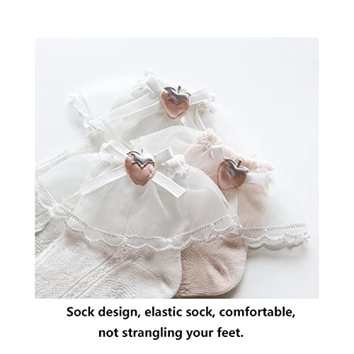 Walking Socks Cotton Baby Socks Breathable Socks Children's Socks for Girls 3 Pairs Suitable for Kids Daily Wear Thick3