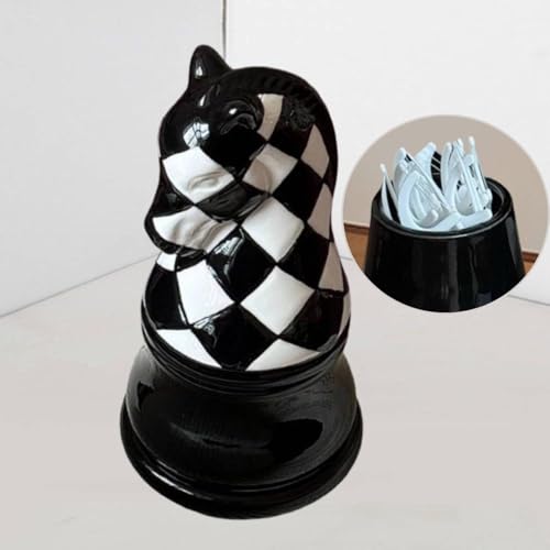 Dispensador de piezas de ajedrez de cerámica para decoración del hogar y mesa 5