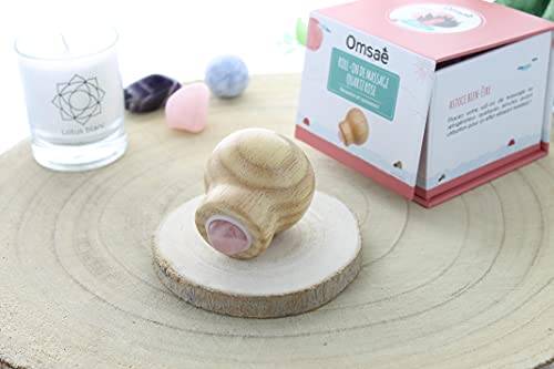 Roll-on de Massage en Quartz Rose et Bois