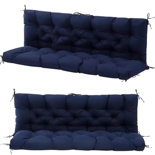 WLXFF Hollywoodschaukel Auflage, Extra Dicke Gartenbankauflage Mit RüCkenlehne, Wasserdichtes Schaukelsitzkissen Mit RüCkenlehne, FüR Terrasse...