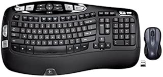Logitech MK550 Wireless Wave Keyboard and Mouse Combo - Includes Keyboard and Mouse, Long Battery Life, Ergonomic Wave Design - coolthings.us