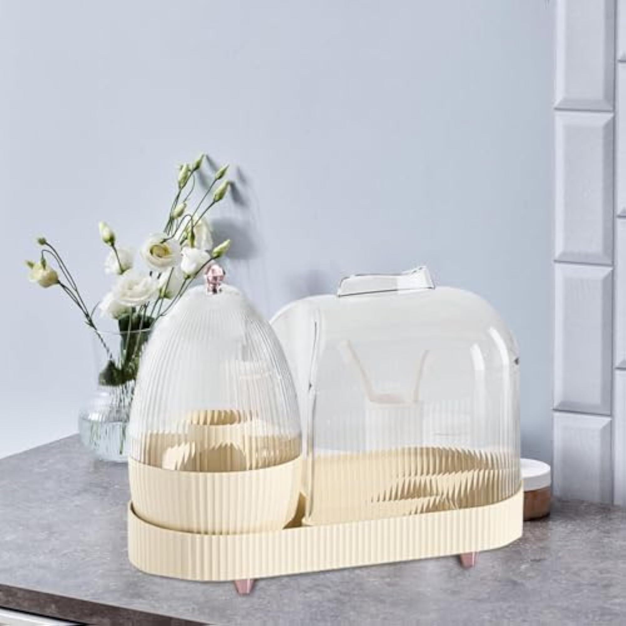 360° Rotating Makeup Organizer Storage Container, Two Boxes Set