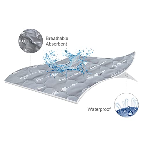 Image of 2 Pack Pack and Play Mattress Protector Sheets Waterproof Playard Pad Cover
