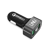 Quick Charge 2.0 Car Charger, UNU Dual USB Car Charger Power Charging 36W QC 2.0 2-Port for Samsung Galaxy S8/S8+, Note 8, iPhone 7, 6s 6 Plus, iPad Pro/Mini, LG G6, HTC, Nexus and More Devices