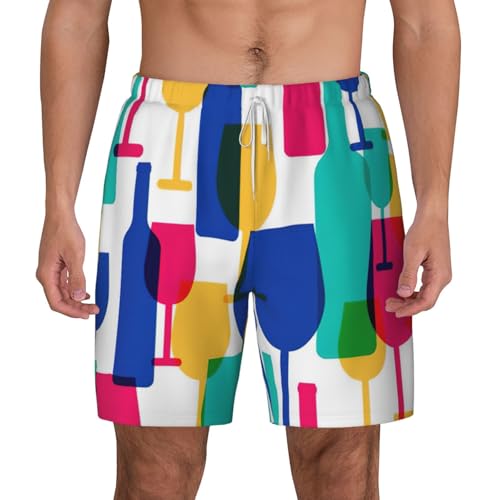 Bañador de playa transpirable con motivos de cóctel y botellas para tus vacaciones