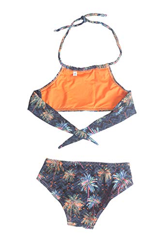 Biquíni Kids Halter Coqueiro Zig - Estampa Preto Coqueiro Zig - M