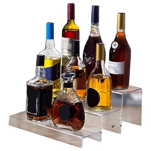 Soporte para botellas de vino de 3 niveles en acrílico miniatura 6