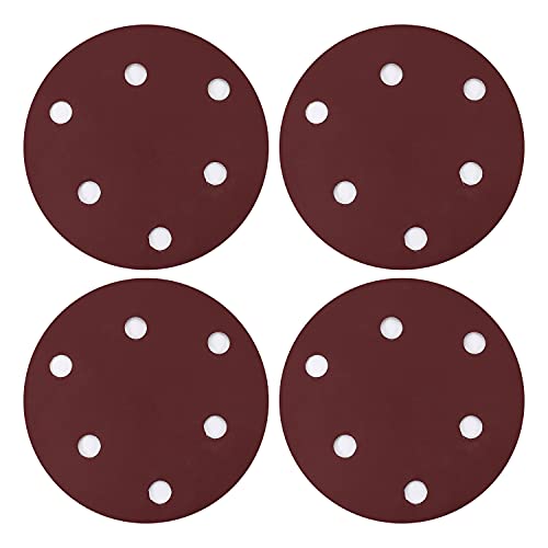Utoolmart ディスクペーパー サンダー サンディングディスク サンドペーパー ダブルアクション マジック ペーパー 研磨 やすり 電動サンダー用 サンディングパット 木工用 ランダムアクションサンダー用 サンディング 研磨 サンダー用紙やすり丸型 #1000 6穴 工木工生地研磨用 5インチ 外径 125mm 50枚