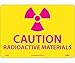 (GRAPHIC) CAUTION RADIOACTIVE MATERIALS, 10X14, .040 ALUM (3 Pack)