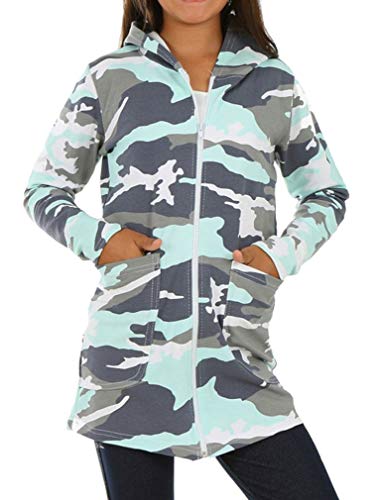 Verbelato Sweat à capuche pour fille Motif camouflage 6-13 ans - - 34 Cover