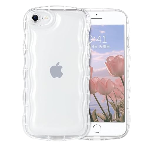 Casesmo いPhoneSE 第3世代ケース iPhone SE2 / iPhone8 / 7 ケース クリア 可愛い スマホケース 韓国 iPhone SE/SE2/SE3/7/8 ケース かわいい 人気 シンプル 滑り止め 薄型 軽量 耐衝撃 指紋防止 レンズ保護 ストラップホール付き シリコン TPU バンパー ス アイフォンSE/SE2/SE3/7/8 ケース4.7インチ 透明