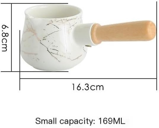 Gravy Boat Ceramic Gravy BoatCoffee Milk MugMilk JugWestern Style Gravy with Handle and Lid Salad Bowl(Small)