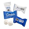 Fun Express Graduation Butter Mints Individually Wrapped Bulk - 108 Premium Buttermints Candy for Graduation Party Favors | Blue & White Soft Dinner Mints for Guests, Wedding & Hospitality Events